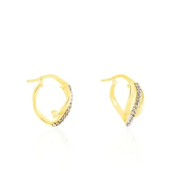 Créoles Mitica Or Jaune Strass