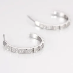 Créoles Nevada Rondes Argent Blanc Oxyde De Zirconium