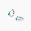 Créoles Ocean Argent Blanc Turquoise
