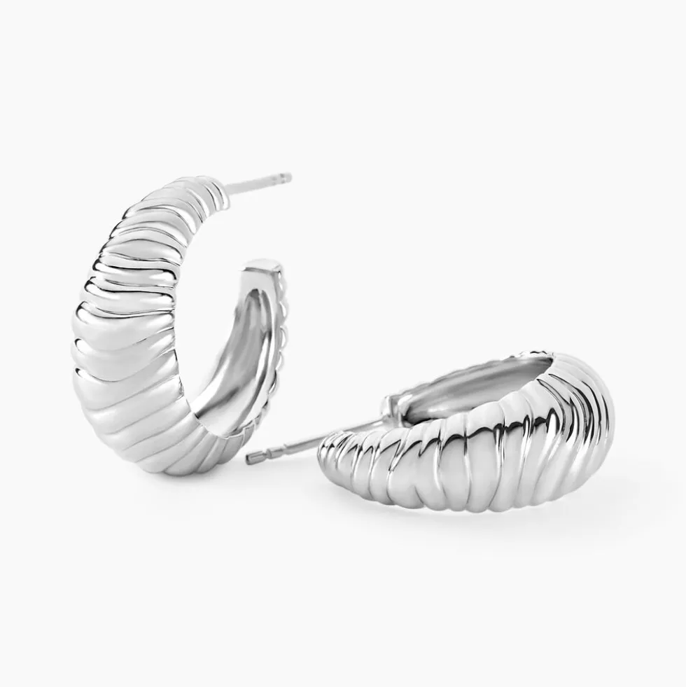 Créoles Oksanne Argent Blanc