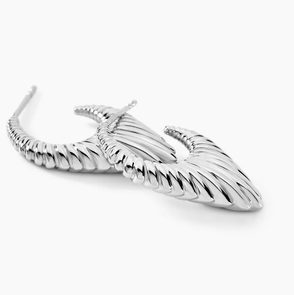 Créoles Oksanne Argent Blanc Oxyde De Zirconium