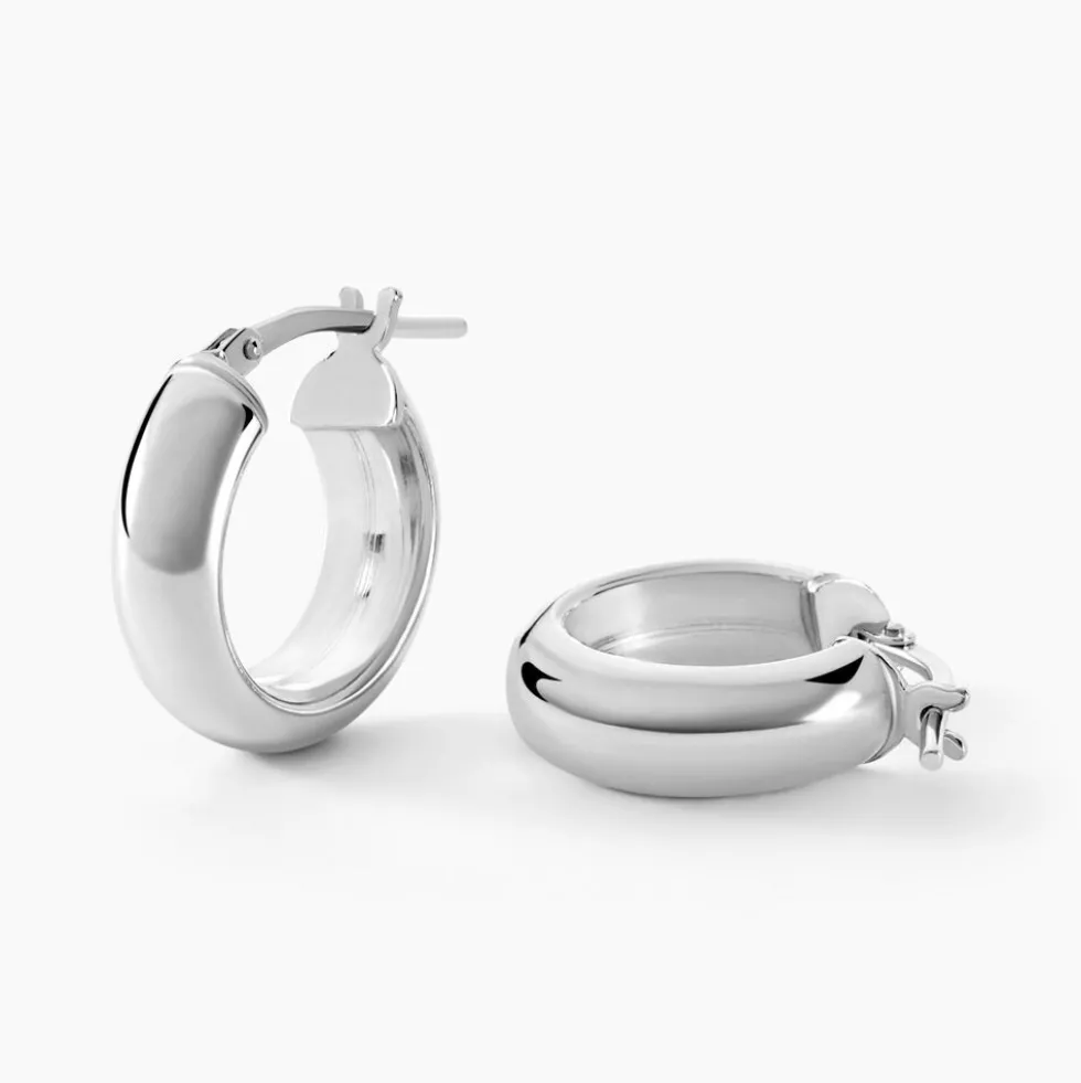 Créoles Oreli Argent Blanc