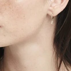 Créoles Or Jaune Arielle Oxyde De Zirconium
