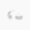 Créoles Palome Argent Blanc Oxyde De Zirconium