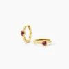 Créoles Poem Argent Jaune Tourmaline