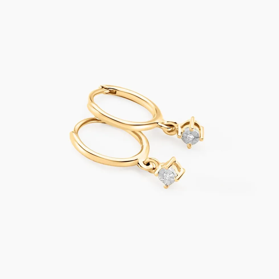 Créoles Racquel Or Jaune Diamant
