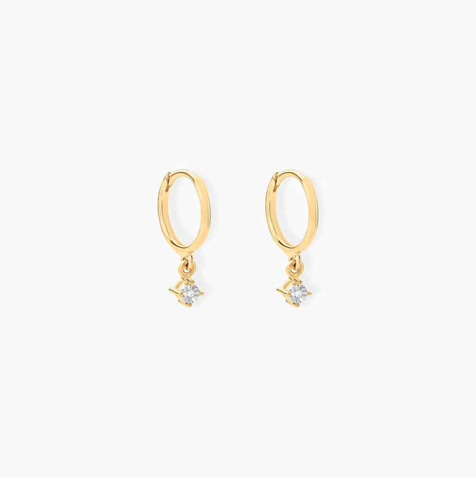 Créoles Racquel Or Jaune Diamant
