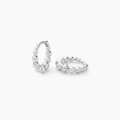 Créoles Safana Argent Blanc