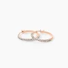Créoles Sandrine Or Rose Strass