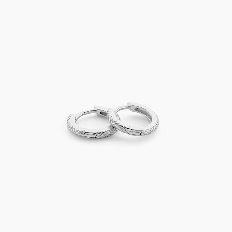 Créoles Shula Argent Blanc