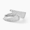 Créoles Soazig Argent Blanc Oxyde De Zirconium
