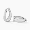 Créoles Suliac Argent Blanc