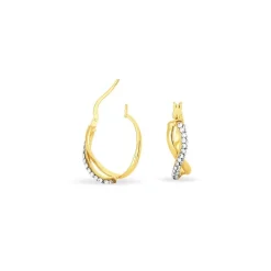 Créoles Ursella Or Jaune Strass