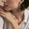 Créoles Ursula Argent Blanc