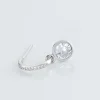 Créole Unitaire Ancelin Rondes Argent Blanc Oxyde De Zirconium