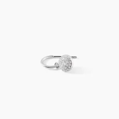 Créole Unitaire Argent Blanc Donelle Oxyde De Zirconium