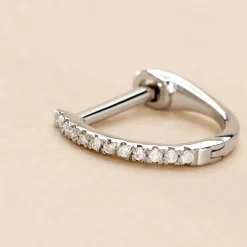 Créole Unitaire Aryanna Or Blanc Diamant