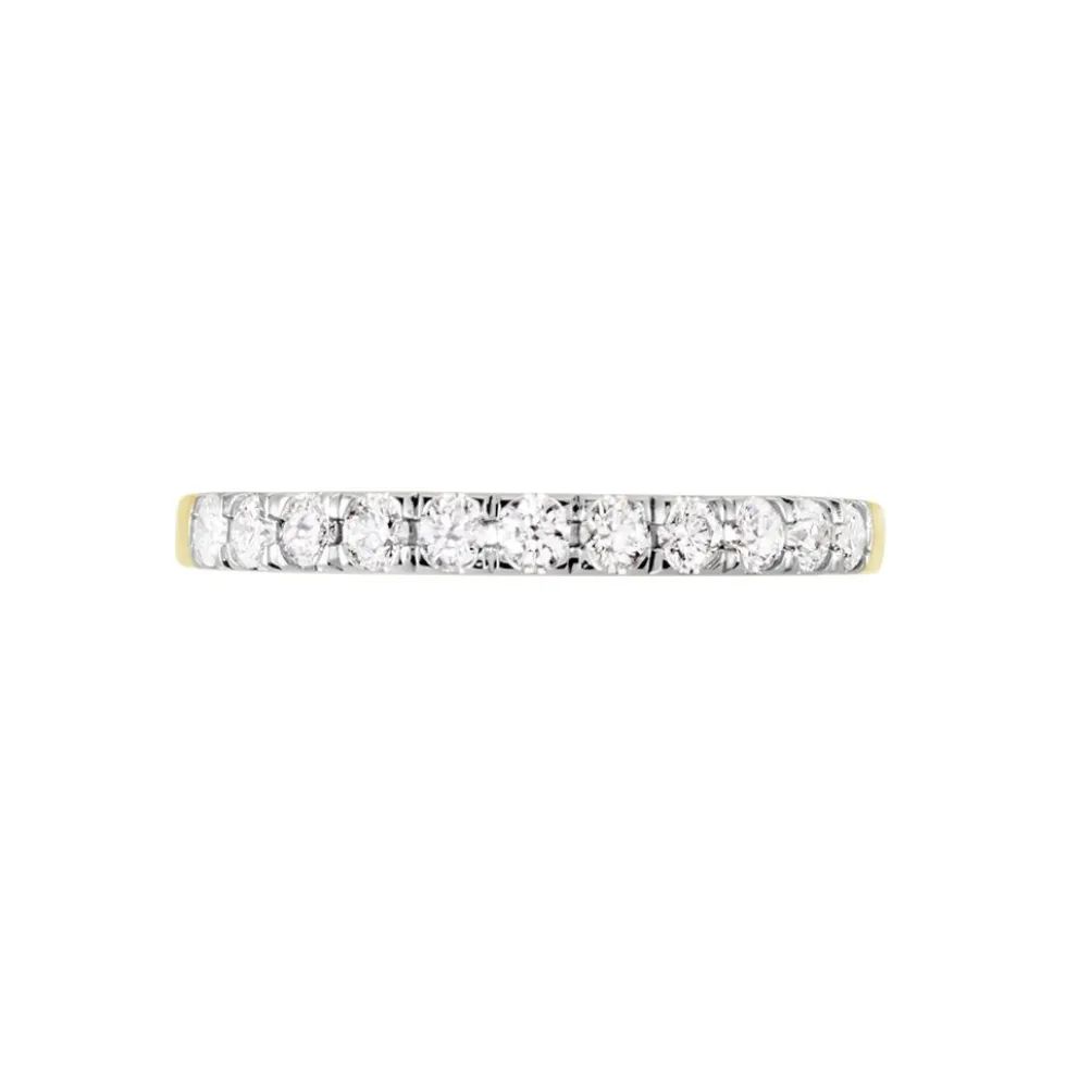 Demi Alliance Pristina Ld Or Jaune Diamant Synthetique