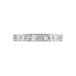 Demi-alliance Or Blanc Valentine Diamant Synthetique