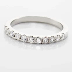Demi Alliance Pristina Or Blanc Diamant Synthétique