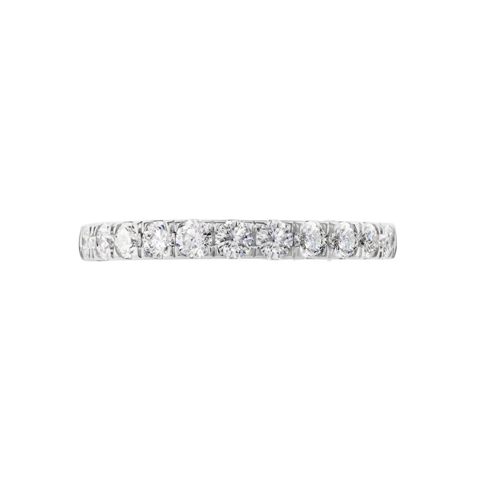 Demi Alliance Pristina Or Blanc Diamant Synthétique