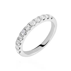 Demi Alliance Pristina Or Blanc Diamant Synthétique