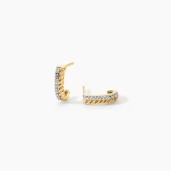 Demi Créoles Or Jaune Adah Diamants