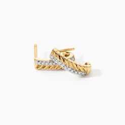 Demi Créoles Or Jaune Adah Diamants
