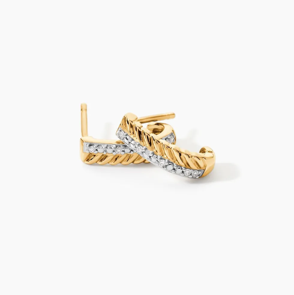 Demi Créoles Or Jaune Adah Diamants