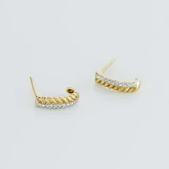 Demi Créoles Or Jaune Adah Diamants