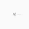 Fermoir Papillon Boucle D'oreille Or Blanc