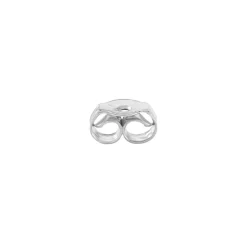 Fermoir Papillon Boucle D'oreille Or Blanc