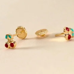 Fermoir Vis Boucle D'oreille Or Jaune