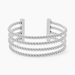 Jonc Ouvert Acier Blanc Galaad