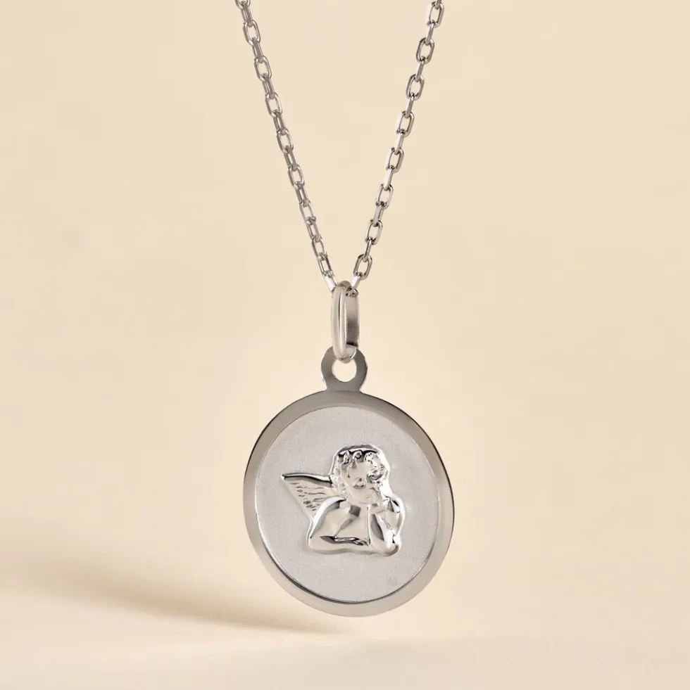 Medaille Or Blanc Hannae