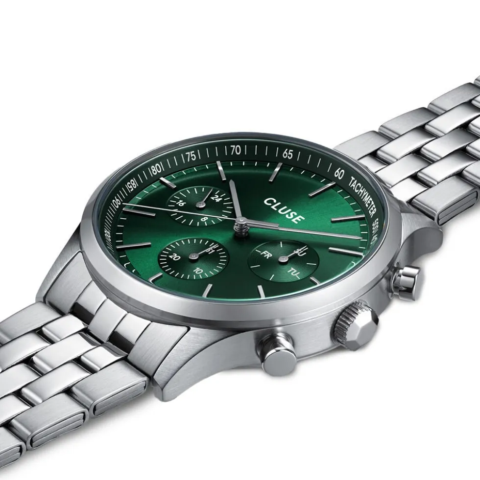 Montre Cluse Anthéor Multifonction Vert