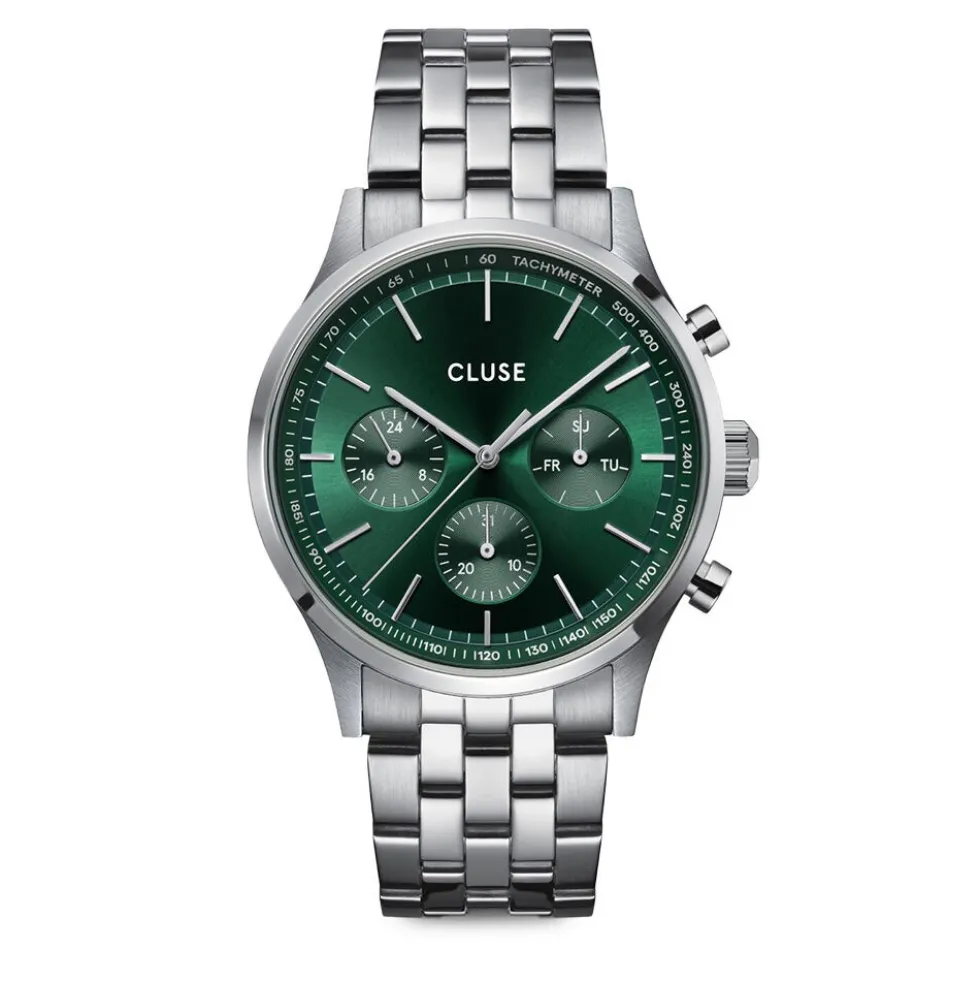 Montre Cluse Anthéor Multifonction Vert