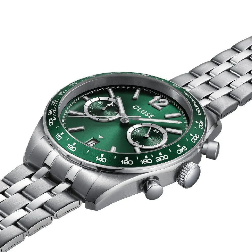 Montre Cluse Aravis Dual Timer Vert