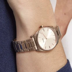 Montre Cluse Feroce Petite Acier Acier Dore Rose