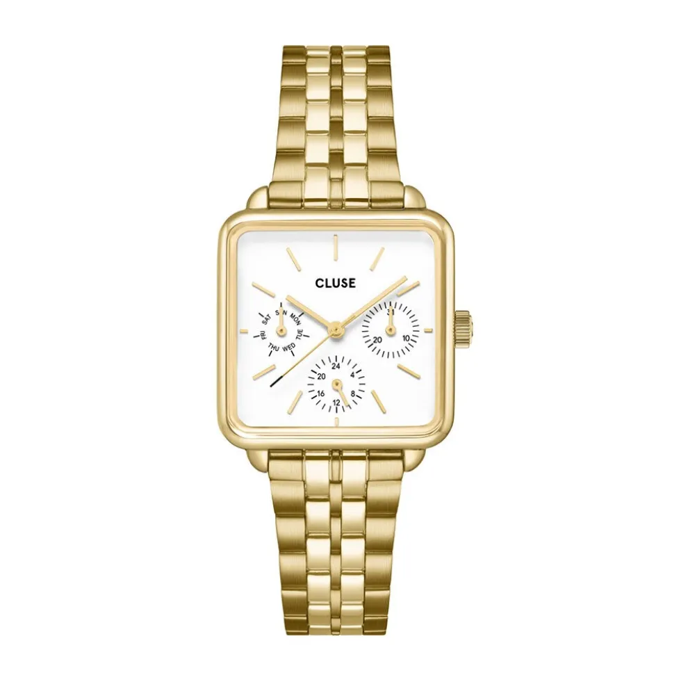Montre Cluse La Tétragone Multifunction Blanc