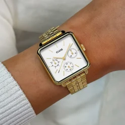 Montre Cluse La Tétragone Multifunction Blanc