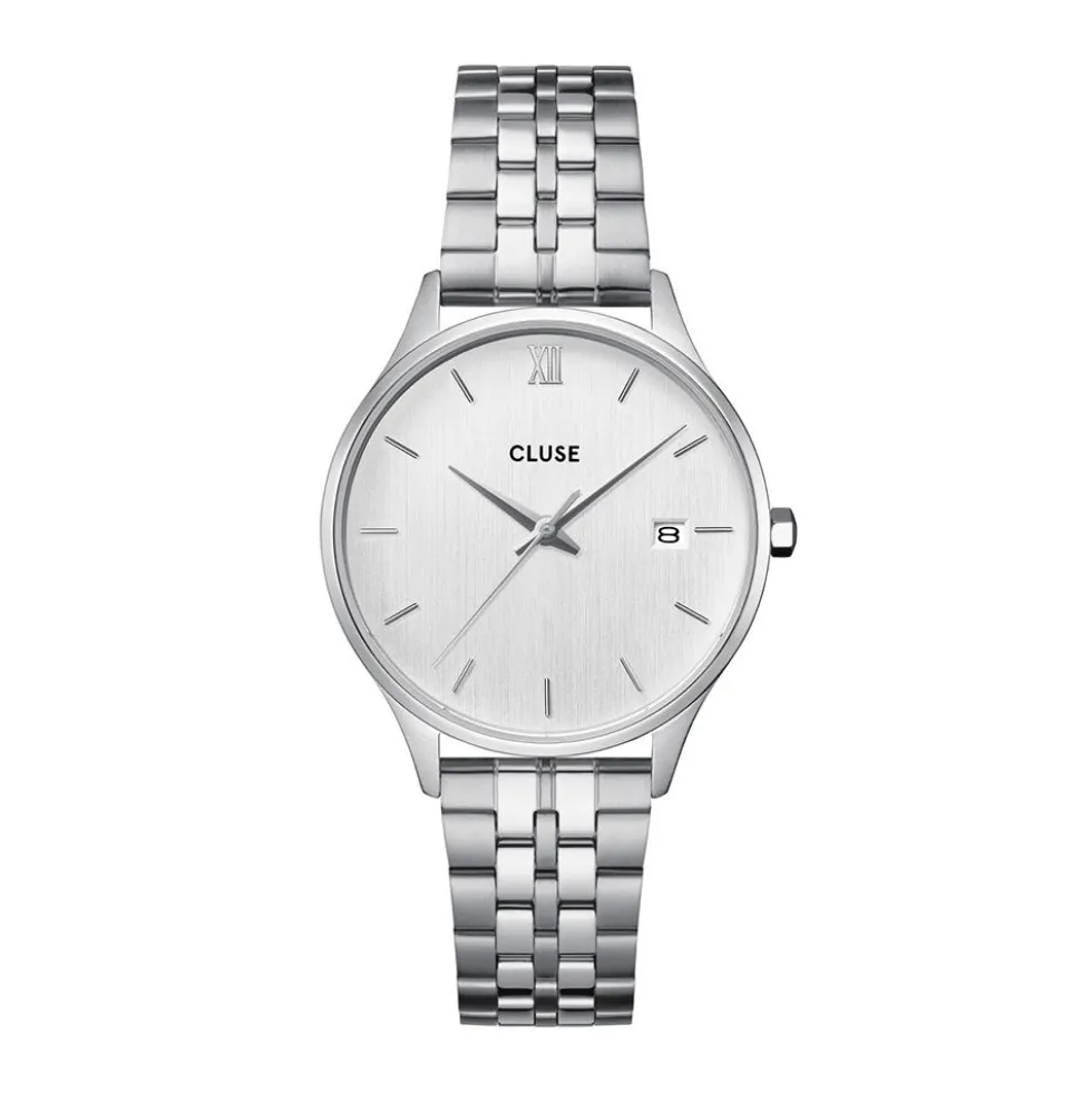 Montre Cluse Minuit Date Argenté