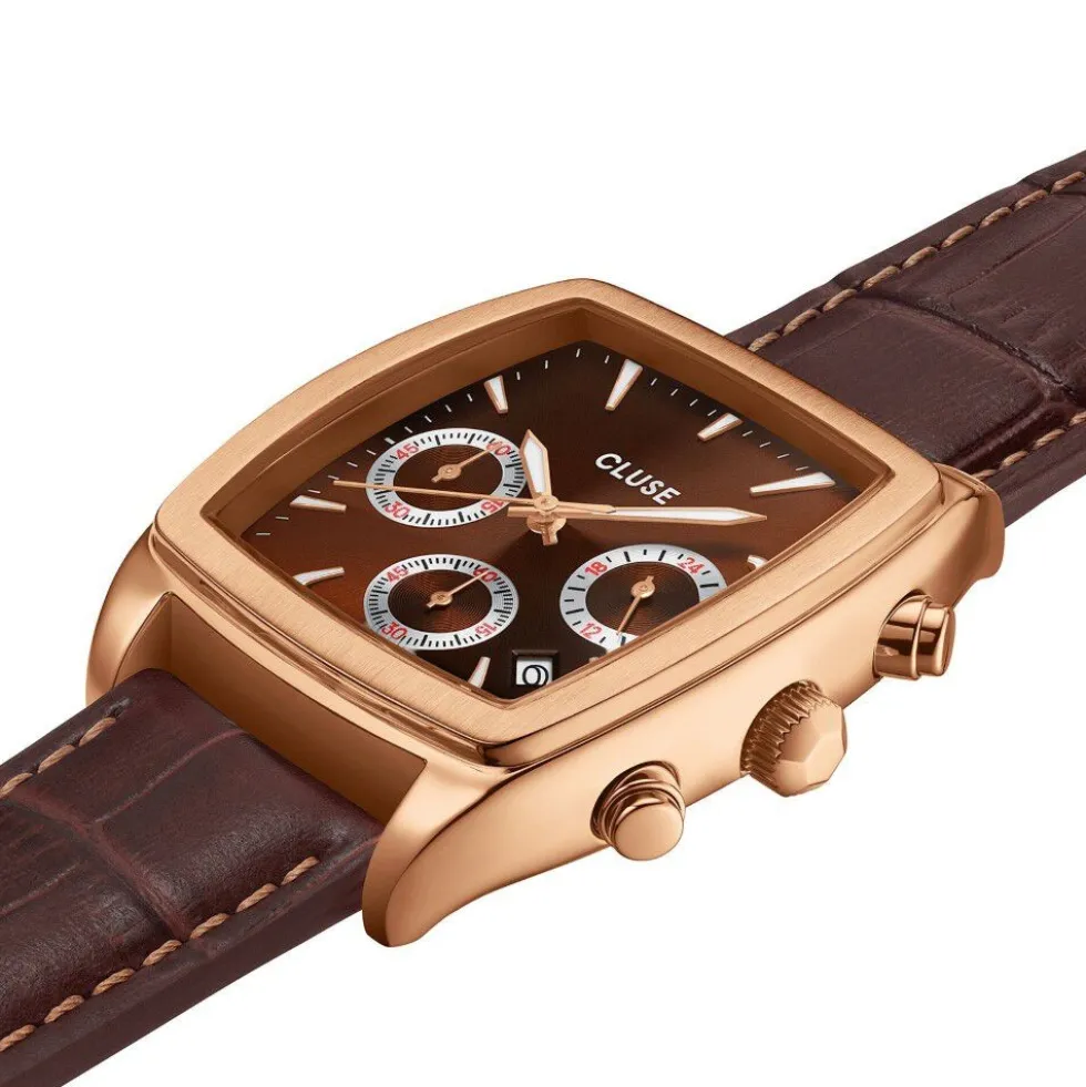 Montre Cluse Quartaut Chrono Marron