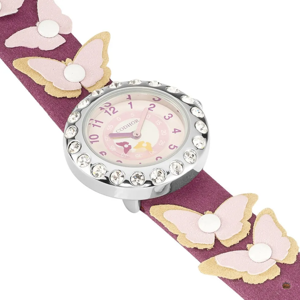 Montre Codhor Kid Papillon Rose