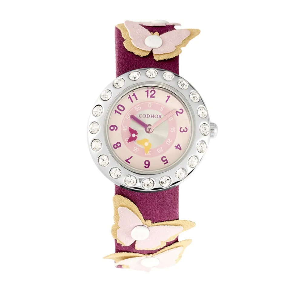 Montre Codhor Kid Papillon Rose