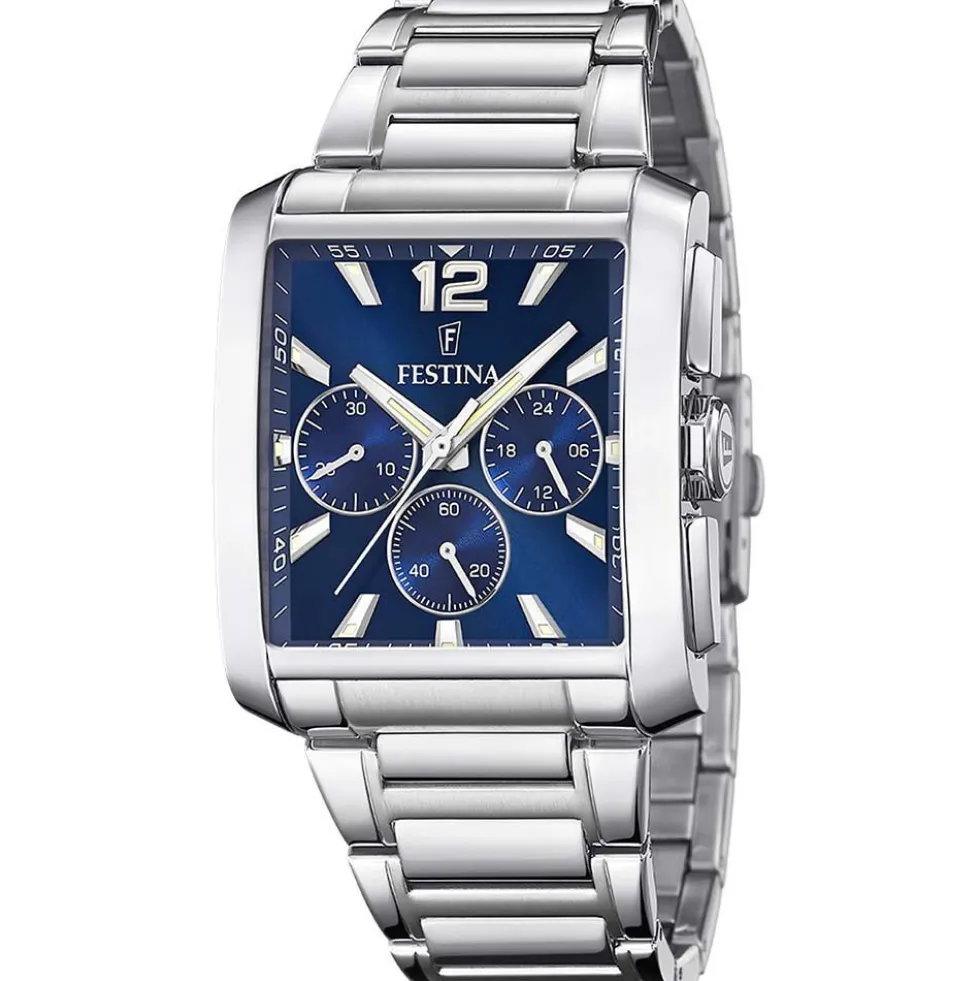 Montre Festina On The Square Chrono Bleu
