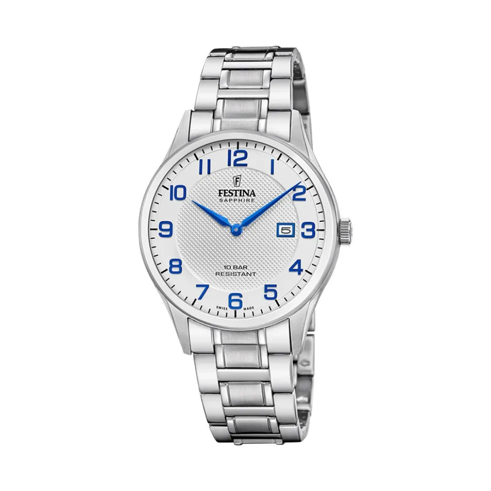 Montre Festina Swiss Made 40 Argenté