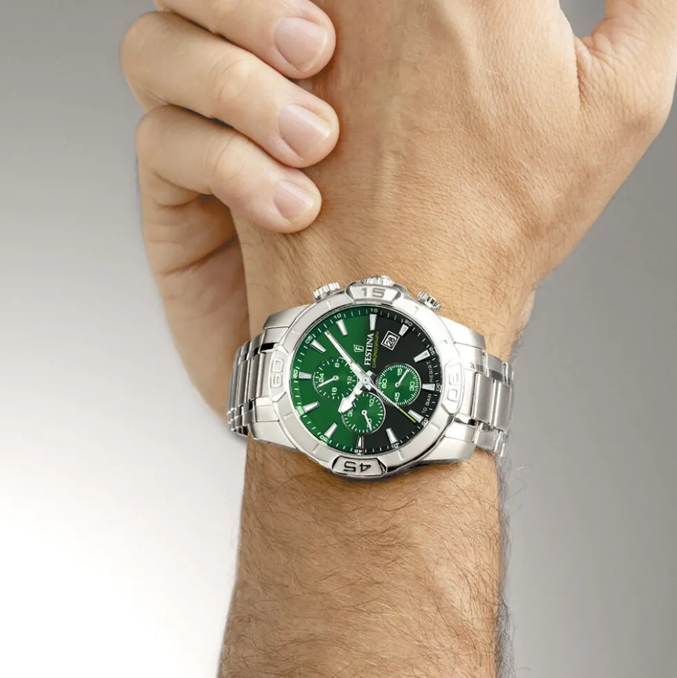 Montre Festina Timeless Chrono 45-3 Vert