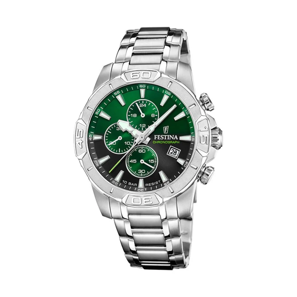 Montre Festina Timeless Chrono 45-3 Vert
