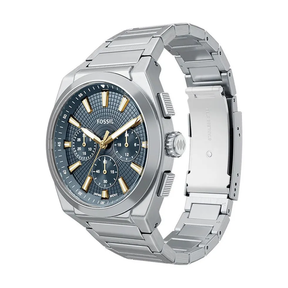 Montre Fossil Everett Chrono Bleu